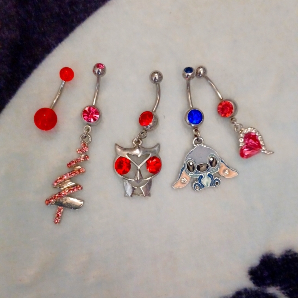5 NWT belly rings